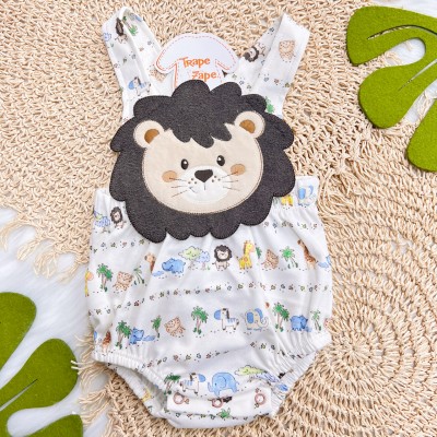 Banho de Sol Bordado - Leão Baby - Off White